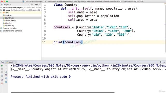 (Learn Programming With Python) 100-Step 08-List with a custom class-Country and representation смотреть онлайн