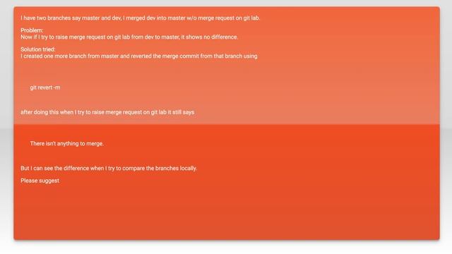 git lab not showing difference in branches after reverting merge commit смотреть онлайн