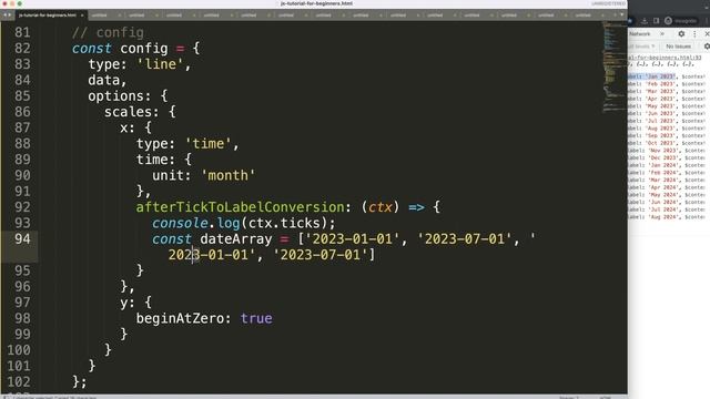 How to Change Ticks in Scale To Six Months in Chart JS 4 смотреть онлайн