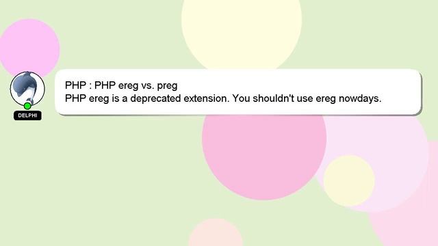 PHP : PHP ereg vs. preg смотреть онлайн