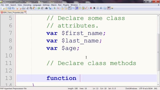 PHP OOP 321 Class methods смотреть онлайн