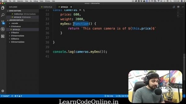 Arrow function and this keyword in javascript?