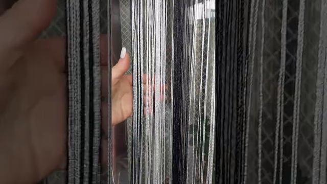 Шторы нити кисея без люрекса радужные № 1-9 белый/черный 3 м на 2.8 м смотреть онлайн