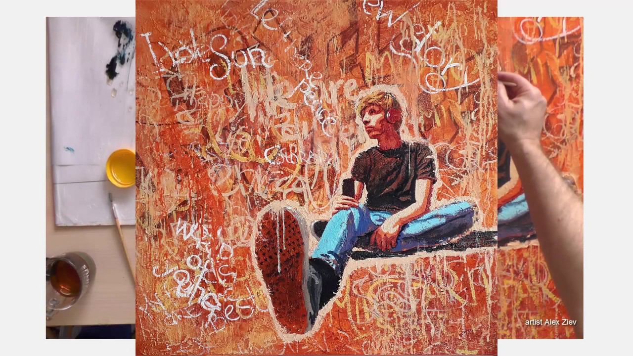 Generation Apple/ Street art Painting Demonstration /Alex Ziev смотреть онлайн