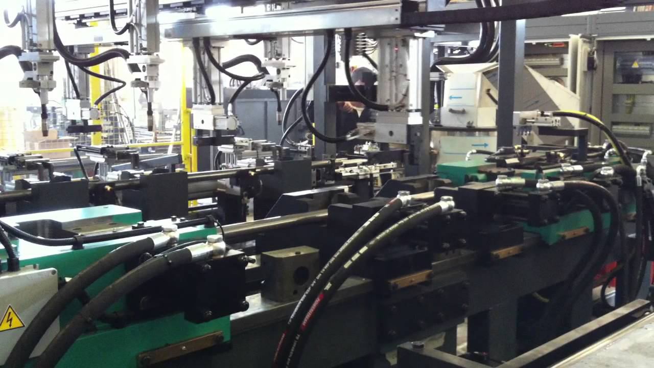 Линия для производства стоек рамы строительных лесов с приваркой замков смотреть онлайн