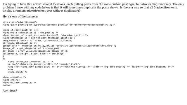 Wordpress: Offset posts with random order смотреть онлайн