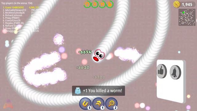WORMSZONE.IO 001 WOW SLITHER SNAKE TOP 01 / Epic Worms Zone Best Gameplay! #387 смотреть онлайн