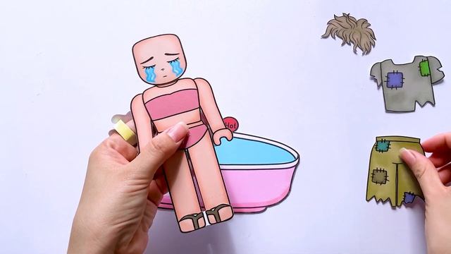 [?paper Diy?] Roblox Unboxing Rich And Poor Outfit ASMR Blind Bag | ASMR DIY Paper #asmr