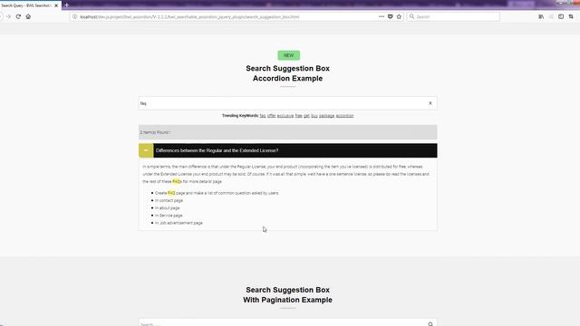 Custom Search Keywords In Suggestion Box | Searchable Accordion Plugin | jQuery Plugin смотреть онлайн