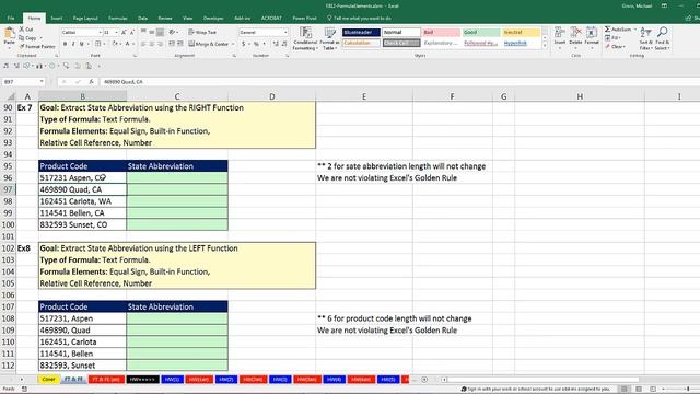 Excel Basics 12: Complete Formula Lesson of Formula Types & Formula Elements 12 Examples смотреть онлайн