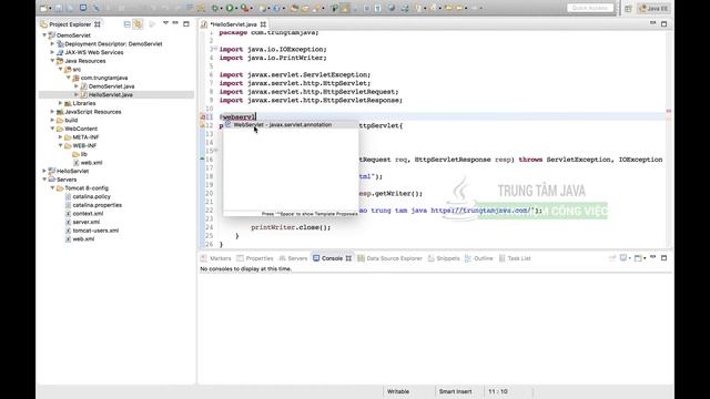 Java Web Servlet 05 - Cấu hình Java Servlet bằng Java Annotation смотреть онлайн