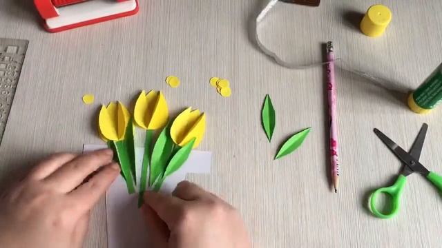 Букет Тюльпанов. Бумажные цветы смотреть онлайн