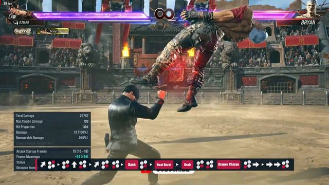 Marshall Law high damage combos beginner to pro Level -Tekken 8 смотреть онлайн