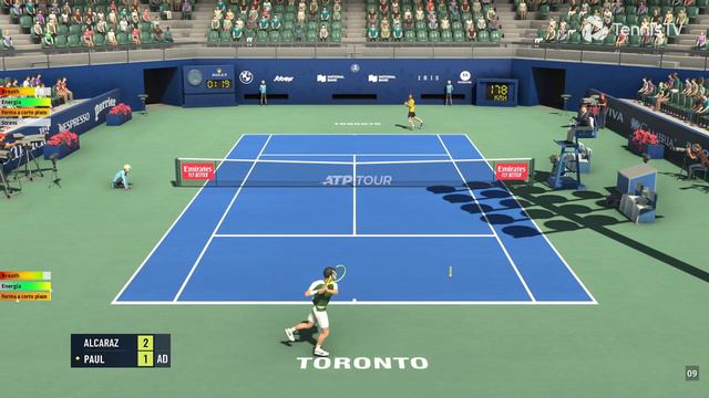 Carlos Alcaraz VS Tommy Paul | Toronto 2023 | Tennis Elbow 4 | Gameplay смотреть онлайн