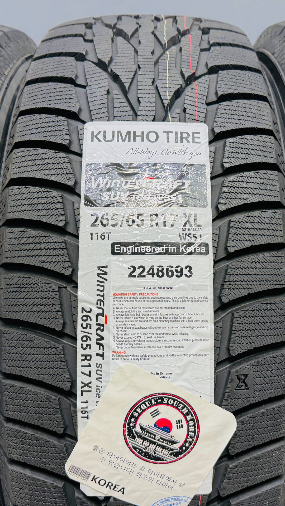 Kumho Wintercraft SUV Ice WS51 265/65 R17 116T XL