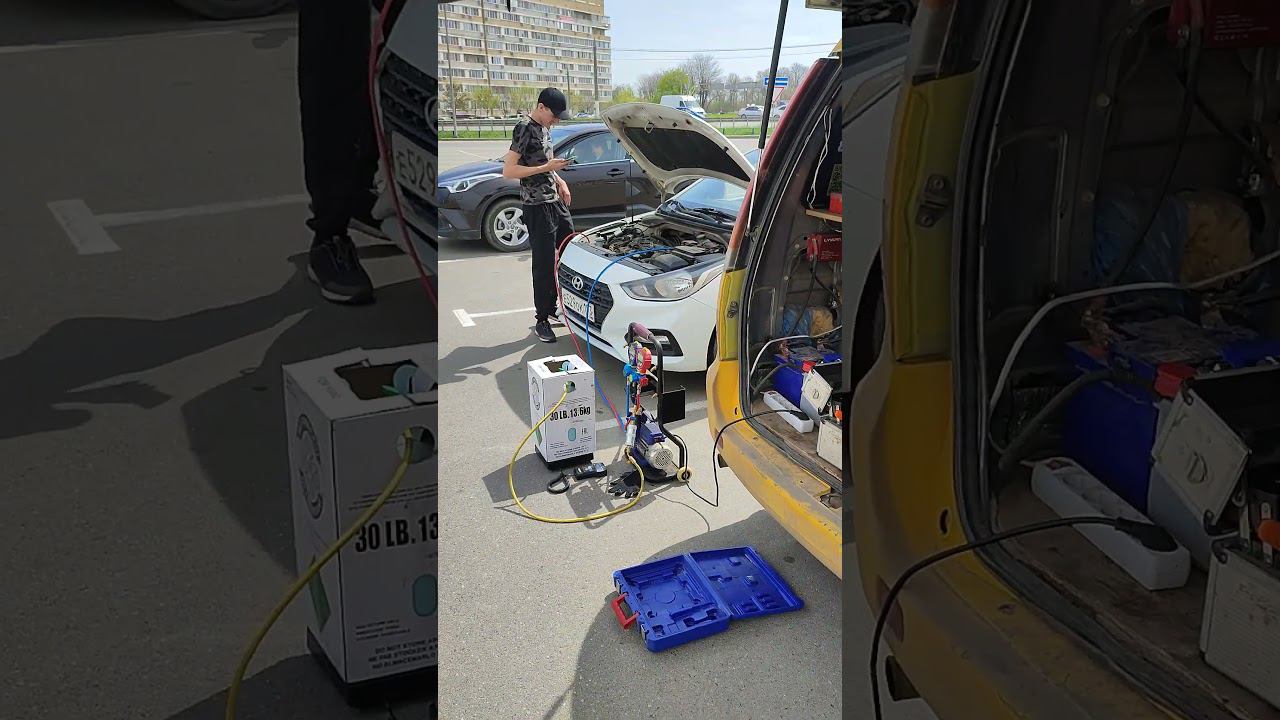заправка кондиционера #hyundai #автоэлектрик #диагностика смотреть онлайн