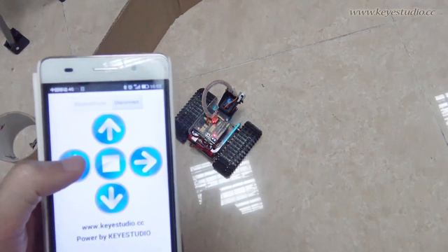 KS0071 KEYESTUDIO Mini Tank Robot Demonstration Video смотреть онлайн