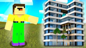 НУБИК ПОСТРОИЛ ОТЕЛЬ В МАЙНКРАФТ! НУБ ИГРАЕТ В TYCOON! НУБ И КАРТА ПОСТРОЙ ОТЕЛЬ
