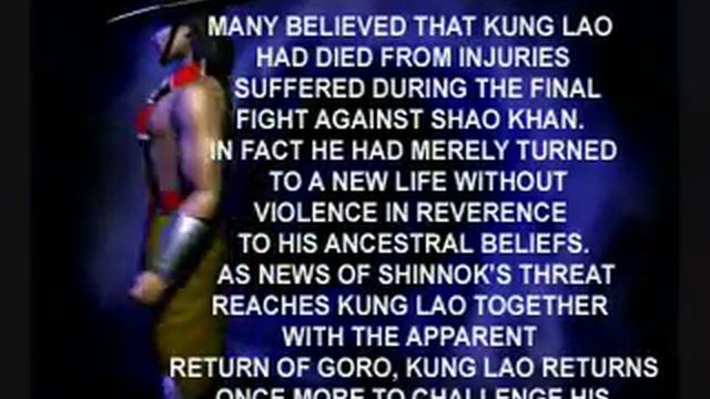 Kung Lao - Mortal Kombat Gold Character Bio смотреть онлайн