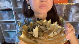 ASMR crunch of Ural clay_Уральская сухая, мокрая, в голубой соленой пасте+ бонус пиленый мел💥#asmr