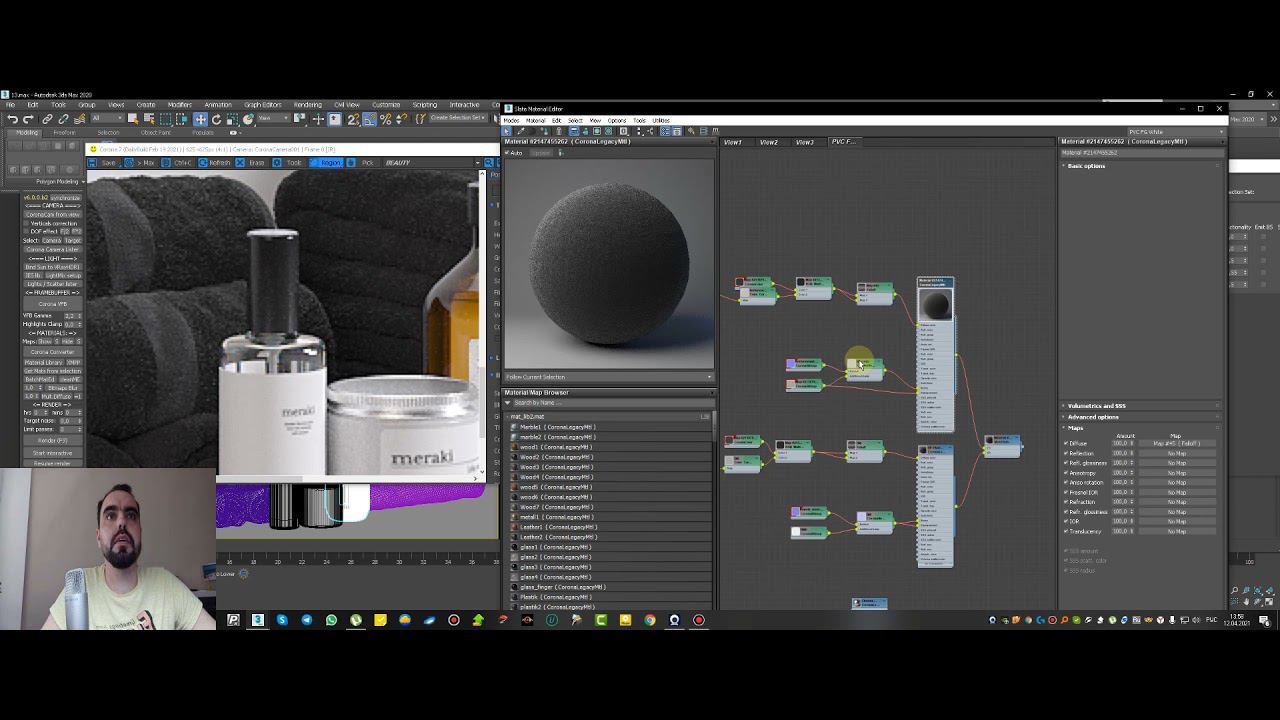 Создание материала полотенца в 3ds Max и Coronarender