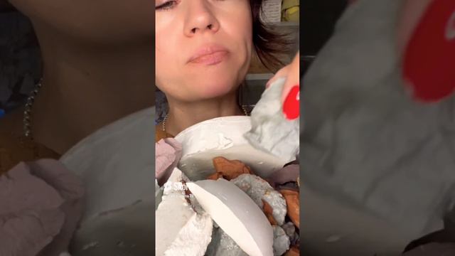ASMR crunch paste from chalk&clay_ Большая тарелка с засохшими пастами😋❤️_🔥💥 #asmr #crunchy смотреть онлайн