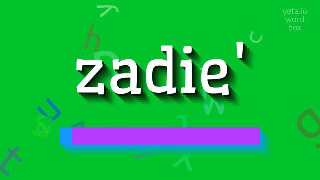 ZADI - HOW TO PRONOUNCE IT? #zadi смотреть онлайн