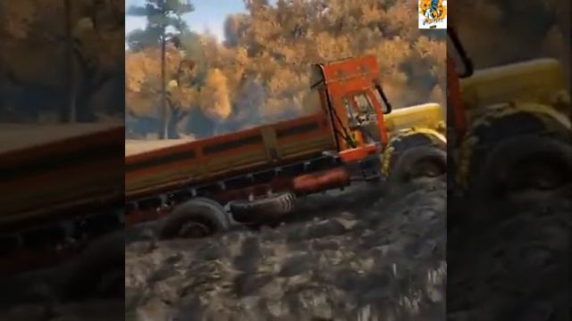 Tata truck stuck in mud Spintires Snow Runner || The War Gamer смотреть онлайн