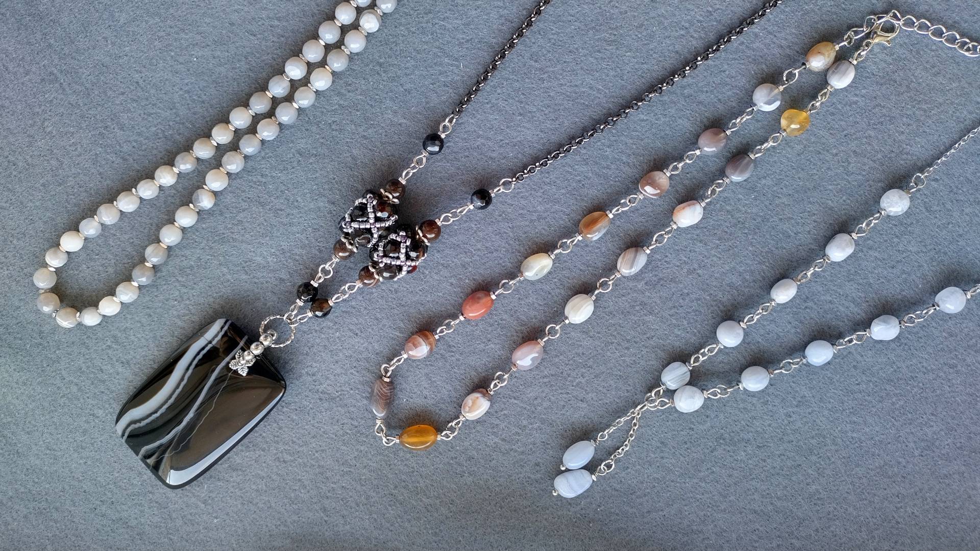 Украшения из агата. Ручная работа