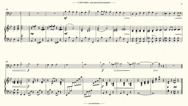 Pascal Proust: Madame Pendule for Trombone - Piano accompaniment, 440Hz смотреть онлайн
