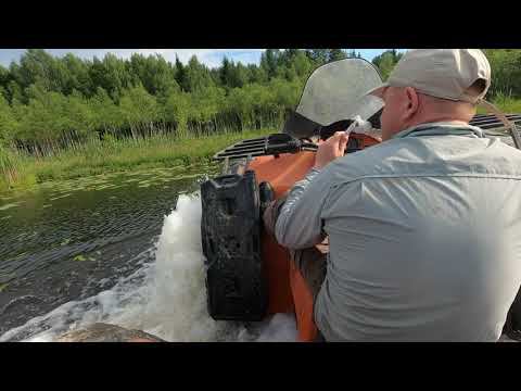 Переплываем озеро на квадроцикле Сокол Pro смотреть онлайн
