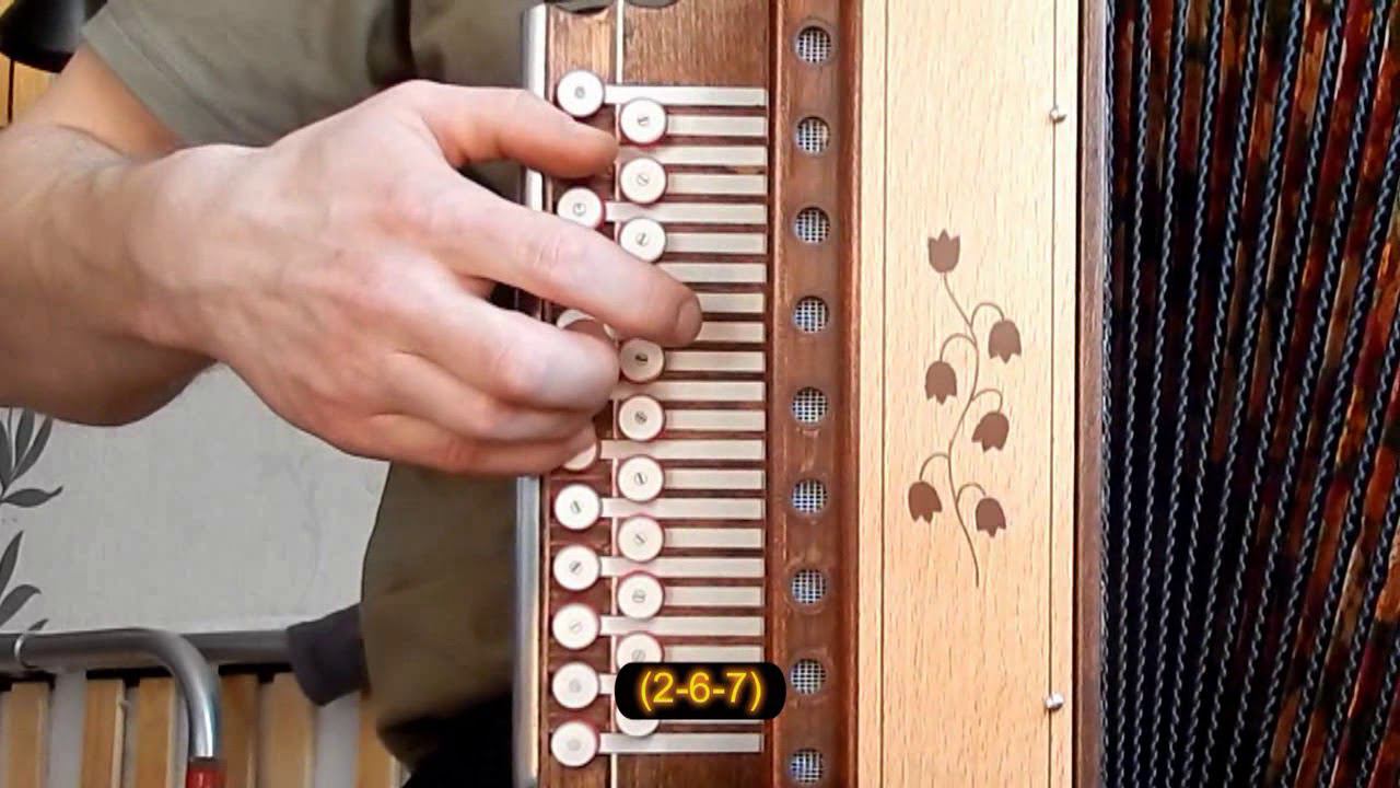 Тёмная ночь(как играть на гармони,с цифрами) смотреть онлайн