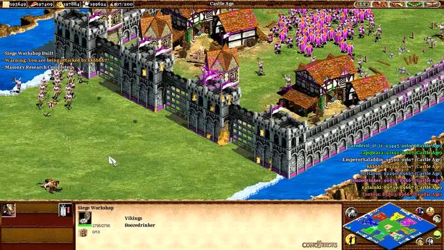 Age of Empires 2: Castle Blood Auto - 4v4 Vikings смотреть онлайн