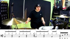 Тря дня дождя «Отпускай» (Drum cover/Барабанные ноты)