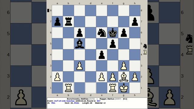 Burschowsky, Matthias vs Ragger, Markus | Austria Chess U18 2000, Soechau смотреть онлайн