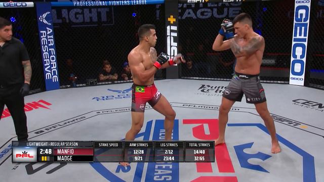 Raush Manfio vs Don Madge | PFL 1, 2022 смотреть онлайн