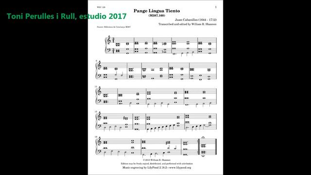 Pange Lingua Tiento 5 tono in C# Cabanilles Baroque Sinfonia смотреть онлайн