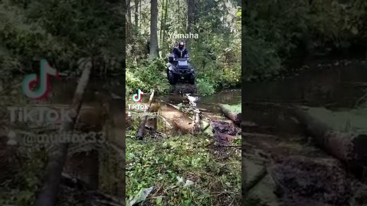 прыжки через ручей на Brute force 750, Yamaha Grizzly 700, Stels Leopard смотреть онлайн