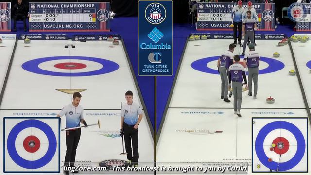 Ethan Sampson vs. Scott Dunnam - Draw M6 - USA Curling Men's National Championship смотреть онлайн