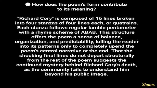Richard Cory by Edwin Arlington Robinson | Questions and Answers | Poetry | O/L English Literature смотреть онлайн