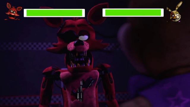 [SFM FNaF] Foxy Vs Glitchtrap With Healthbars!