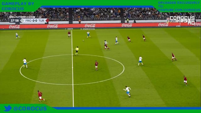 Faroe Islands vs Turkey | Tórsvøllur | 2022-23 UEFA Nations League | PES 2021 смотреть онлайн