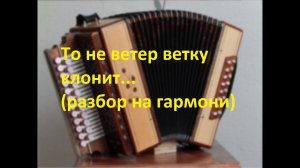 То не ветер ветку клонит...(разбор на гармони с цифрами)