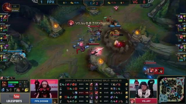 FPX vs. VG игра 2 | Week 9 LPL 2019 | Чемпионат Китая | Funplus Phoenix Vici Gaming смотреть онлайн