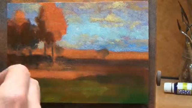 Study by M Francis McCarthy of Indian Summer by George Inness смотреть онлайн