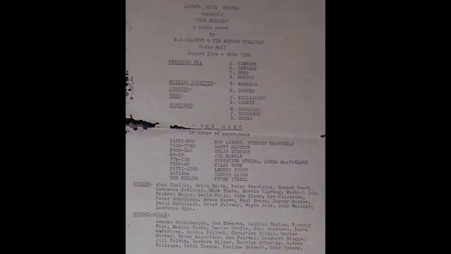 Gilbert & Sullivan The Mikado Altona Secondary College 1966 смотреть онлайн
