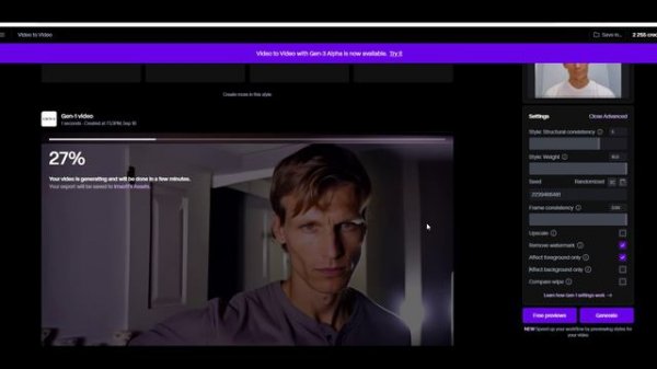 Изучаю функции Runwayml AI