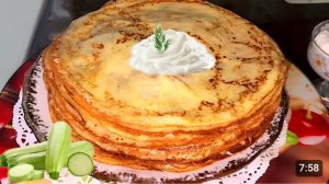 ТОНКИЕ КАБАЧКОВЫЕ БЛИНЧИКИ.🥞🥞🥞
