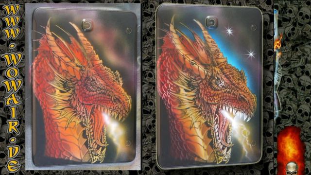 Airbrush by Wow No.786 " Dragon on a Samsung Tablet " english commentary смотреть онлайн