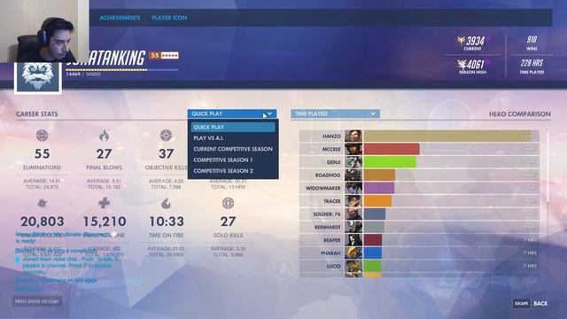 Se brincar vai perder mesmo! - Overwatch Solo way to Grandmaster! смотреть онлайн